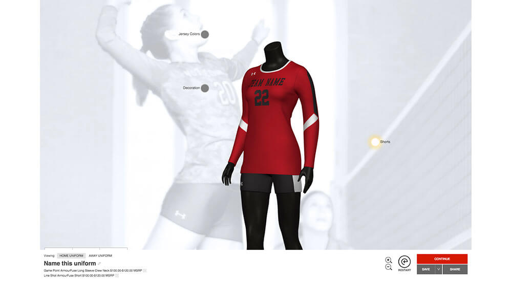 Under Armour Uniforms Customizer Screenshot