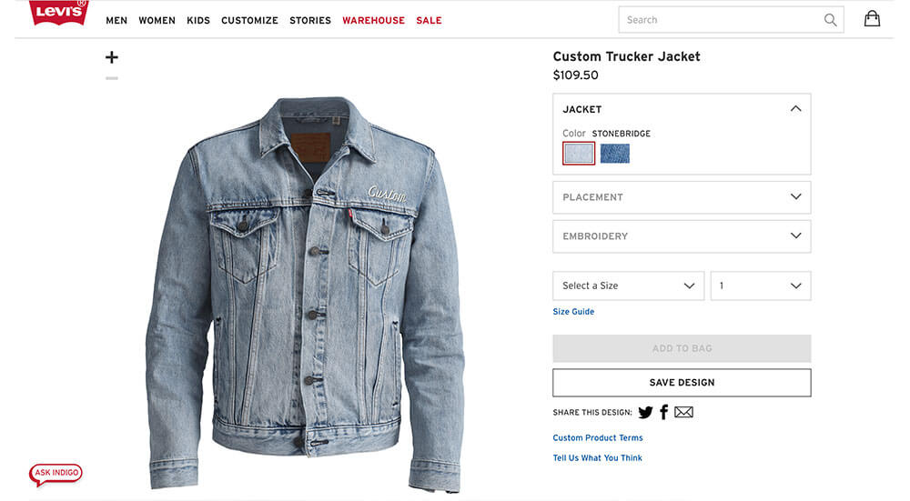 levi's personalized jacket