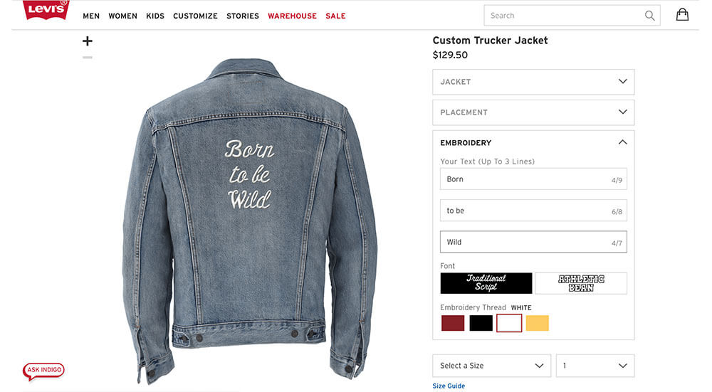 levi's personalized jacket